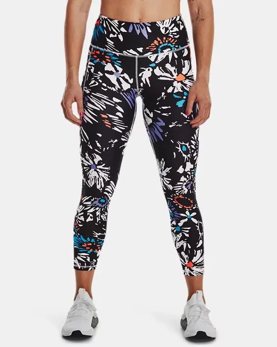 Women's HeatGear No-Slip Waistband Printed Ankle Leggings