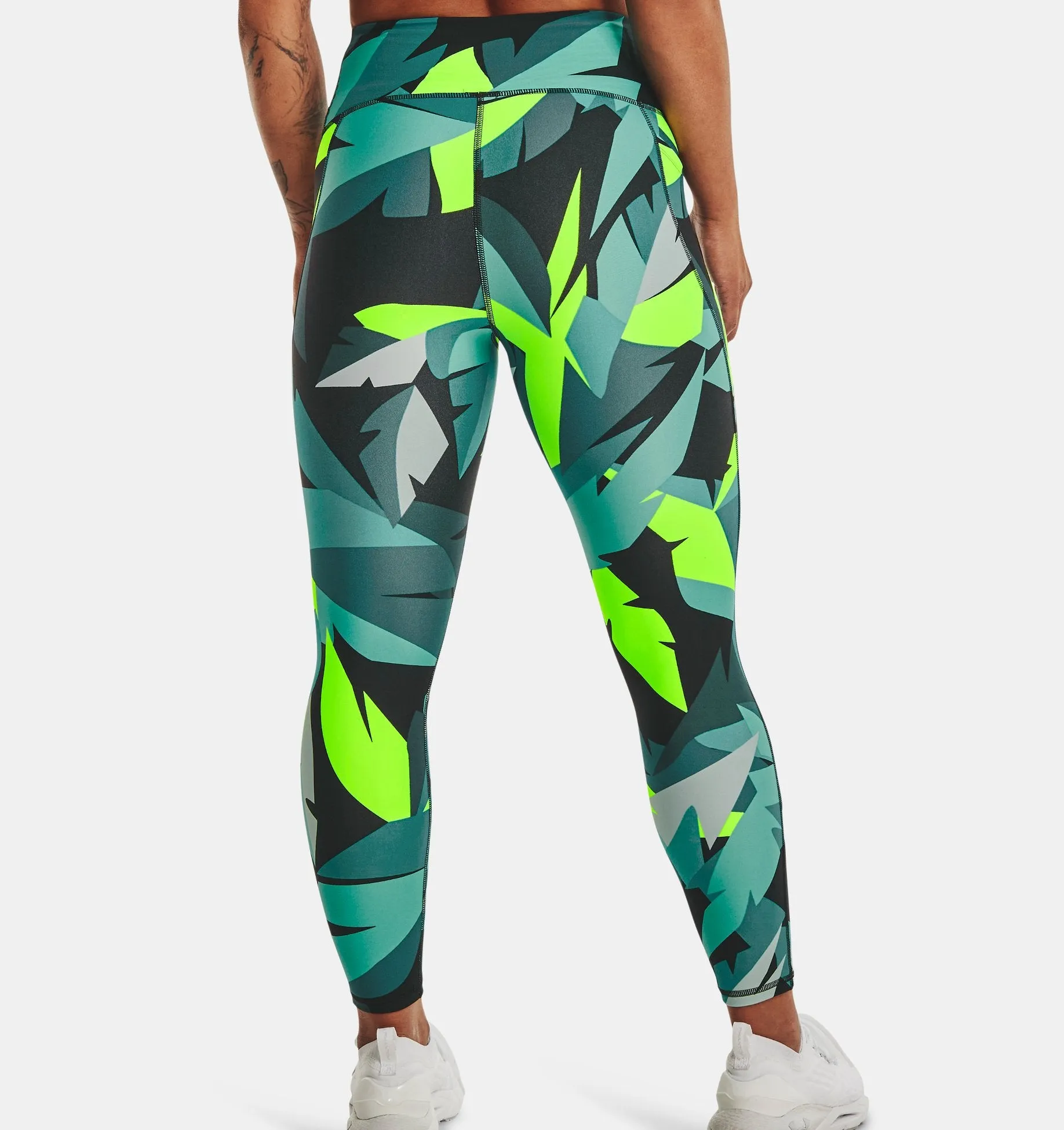 Women's HeatGear No-Slip Waistband Printed Ankle Leggings
