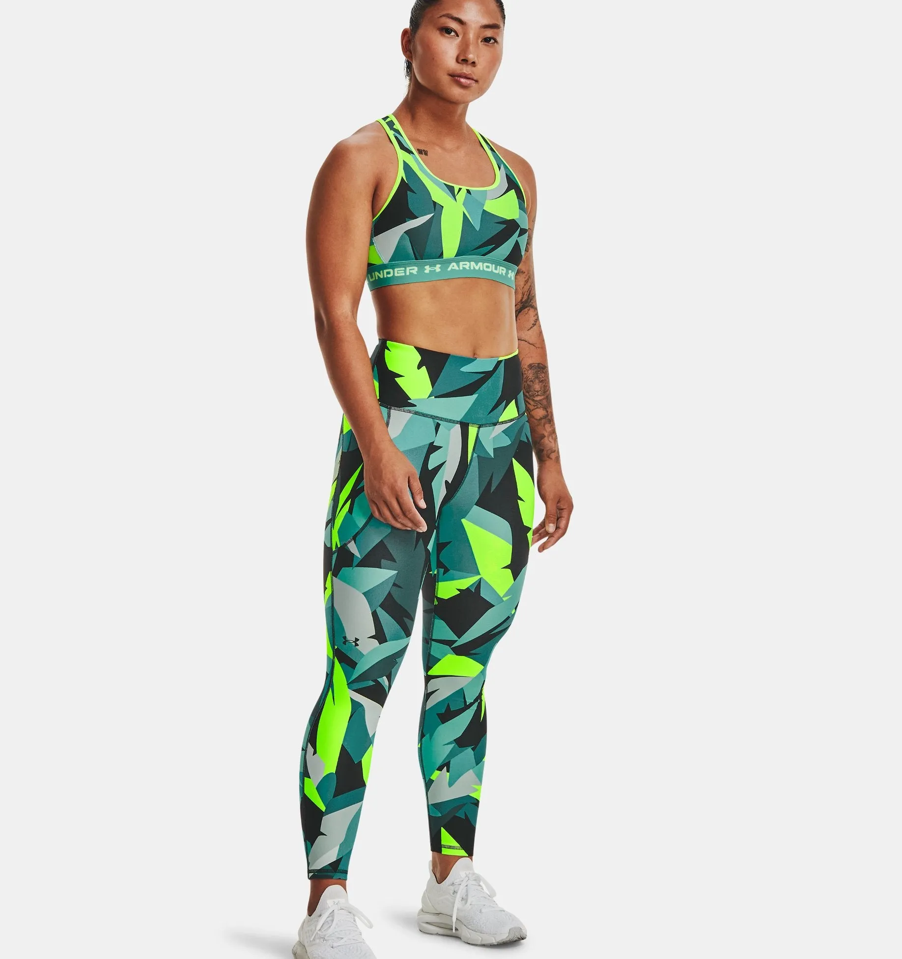 Women's HeatGear No-Slip Waistband Printed Ankle Leggings