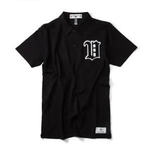 Women's - House of V - Black Varsity Chenille Patch Polo