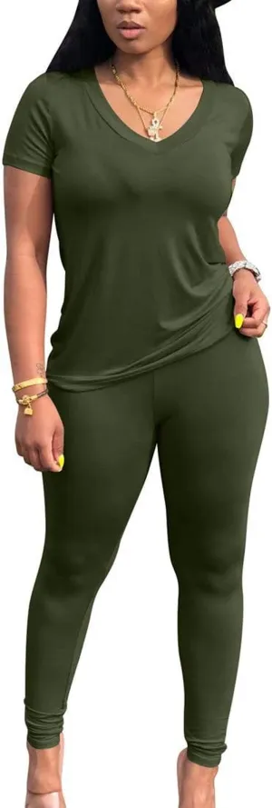 Workout Long Leggings Elegant Sleeve 2-Piece Jogger & Tracksuit Set Women's - Chic Proactive support Top