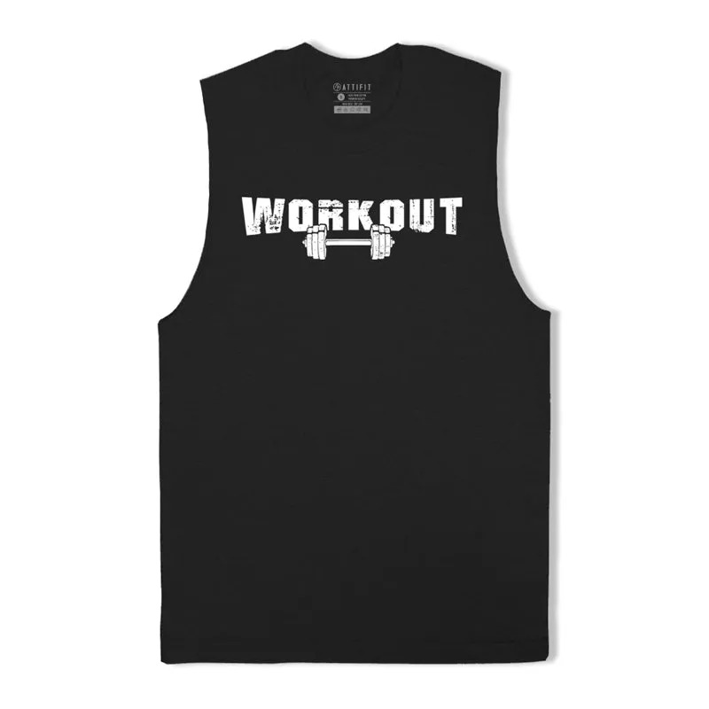 Workout Print Graphic Tank Top