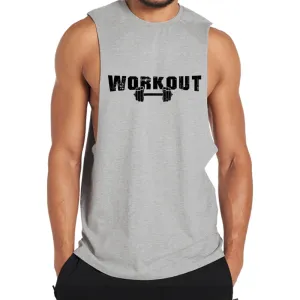 Workout Print Graphic Tank Top
