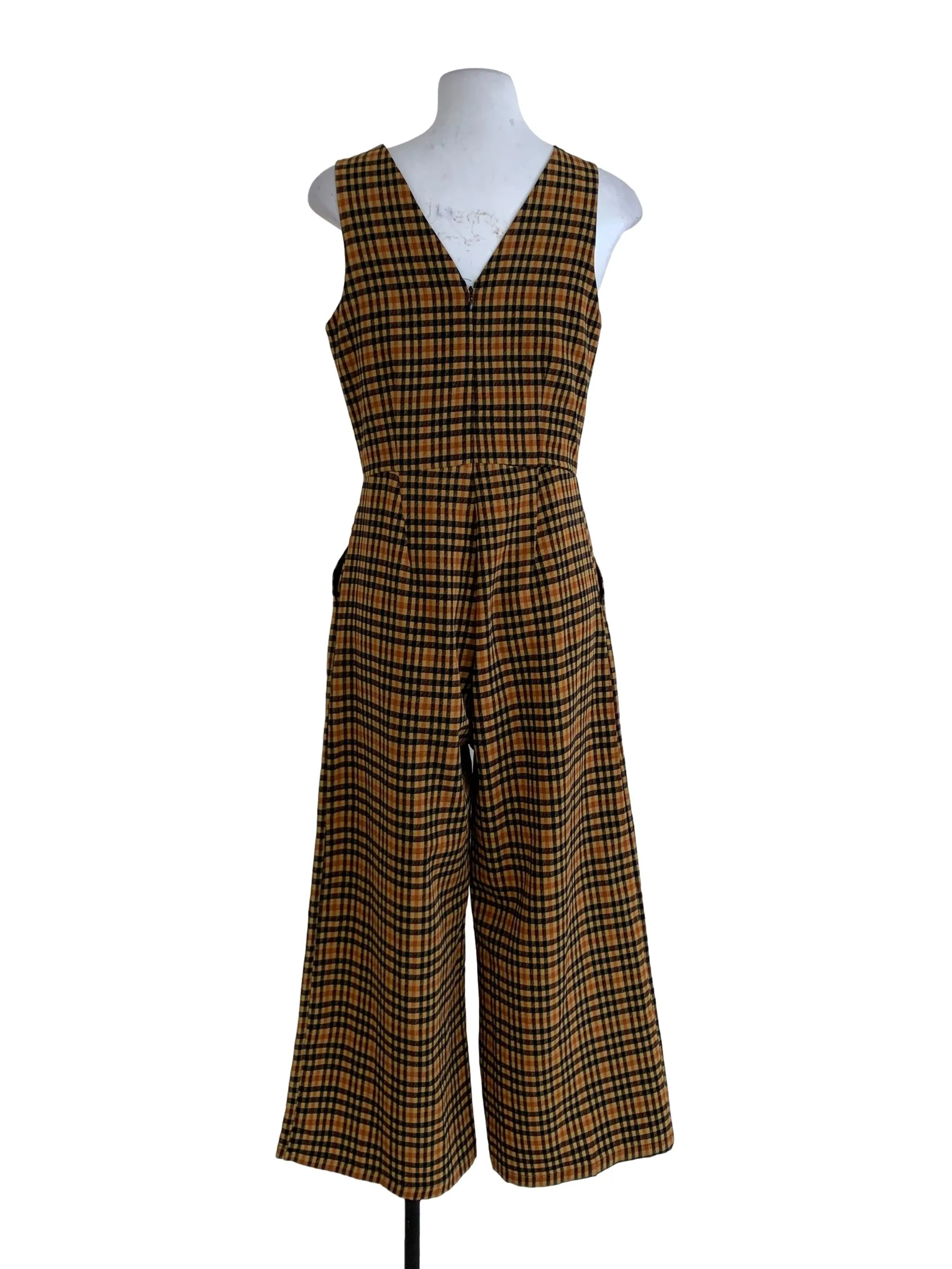 Yellow Gingham Jumpsuit