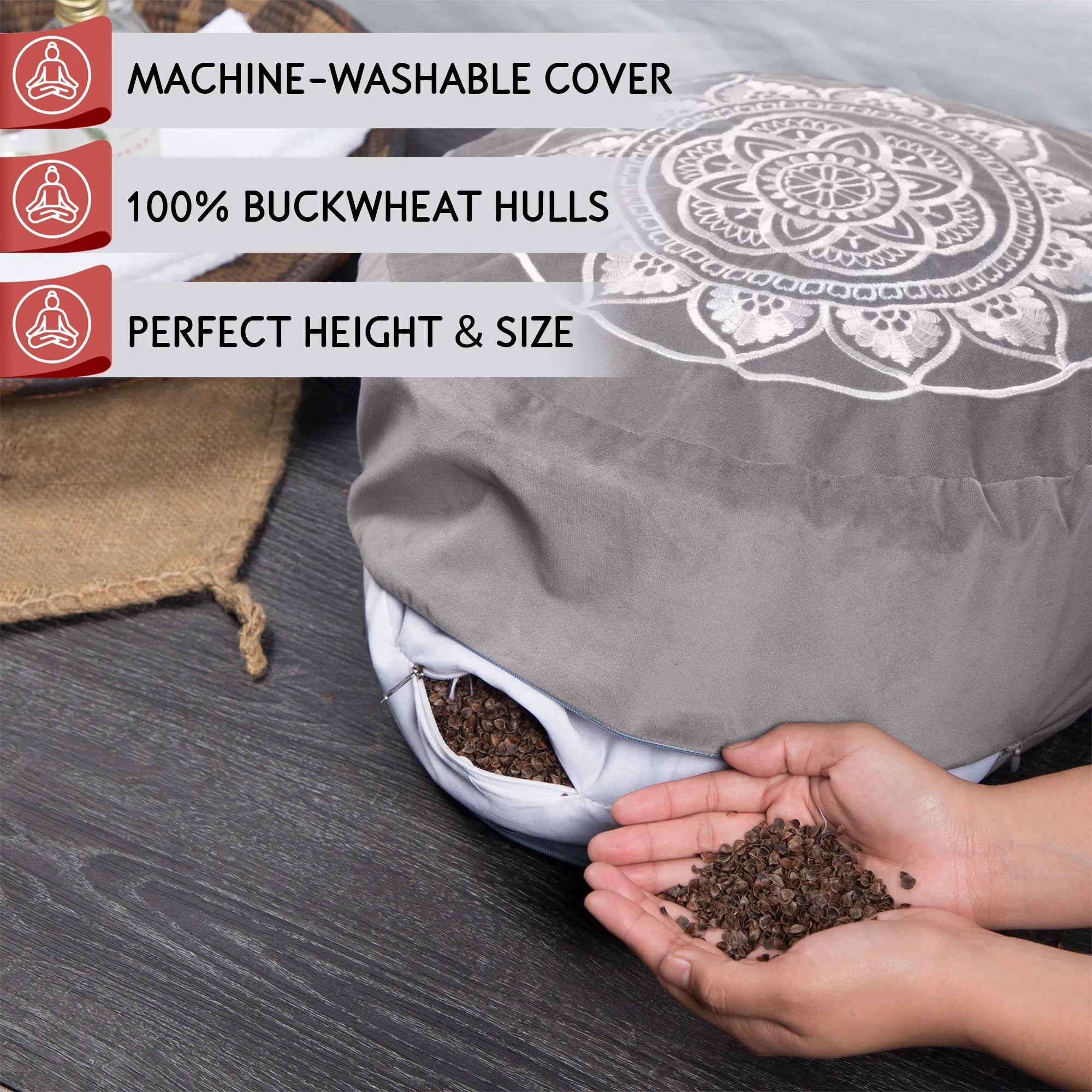 Yoga Round Meditation Cushion Floor Support Pillow
