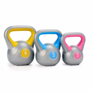 York Fitness Vinyl Kettlebell Set | 2 KG, 3 KG, 4 KG