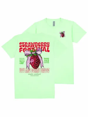 Youth 'Strawberry Festival' Short Sleeve Tee by Simply Southern